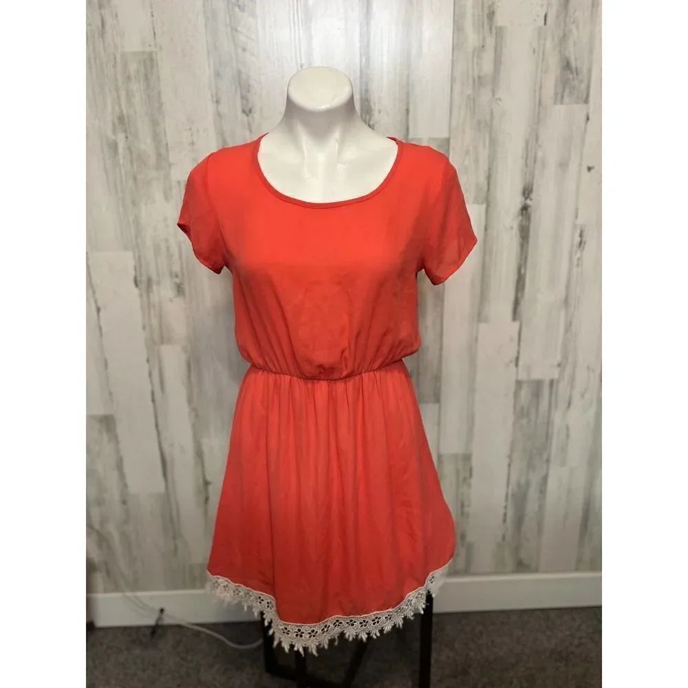 Fit and flare Orange dress